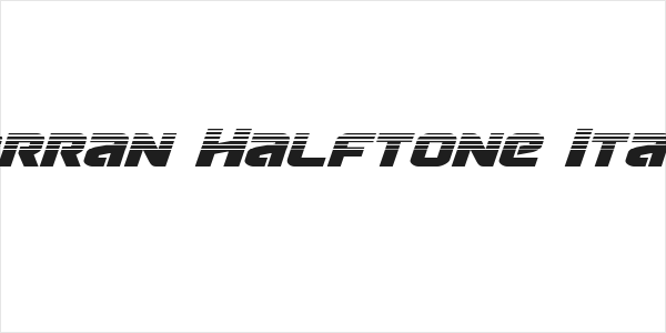 Terran Halftone Italic Logo