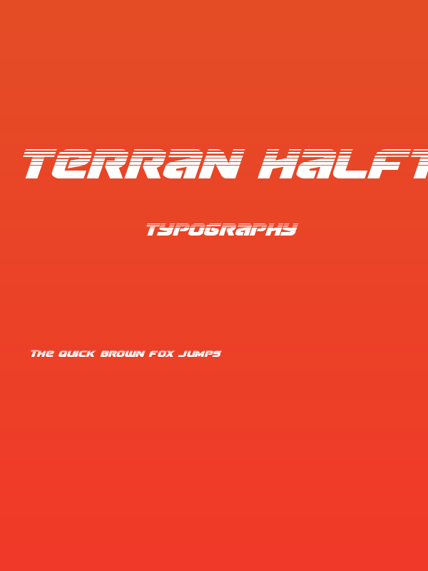 Terran Halftone Italic Poster