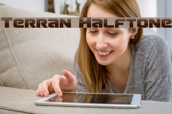 Terran Halftone Font examples