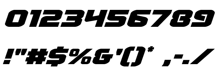 Terran Italic Font OTHER CHARS