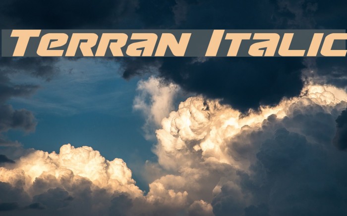 Terran Italic Font examples