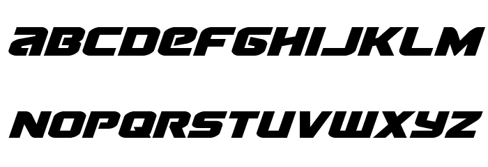 Terran Italic Font LOWERCASE
