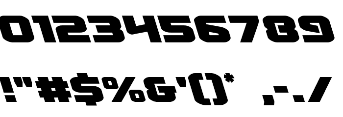 Terran Leftalic Font OTHER CHARS