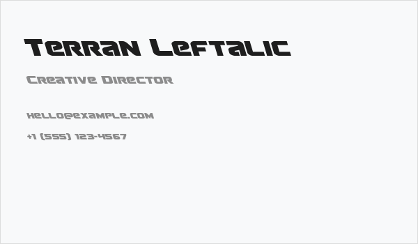 Terran Leftalic Business Card