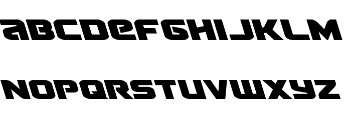 Terran Leftalic Font LOWERCASE
