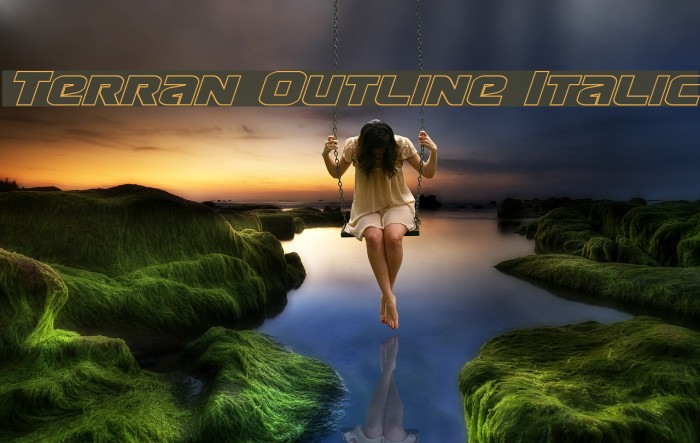 Terran Outline Italic Example 1