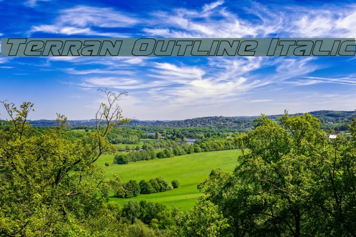 Terran Outline Italic Example 2