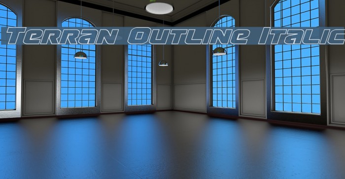 Terran Outline Italic Example 3