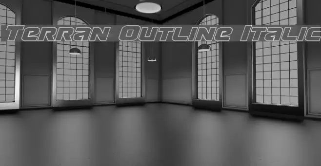 Terran Outline Italic Font examples