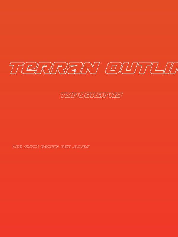 Terran Outline Italic Poster