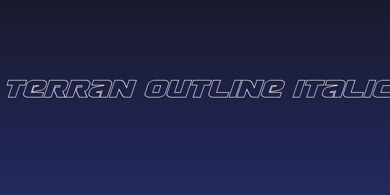 Terran Outline Italic Social Header
