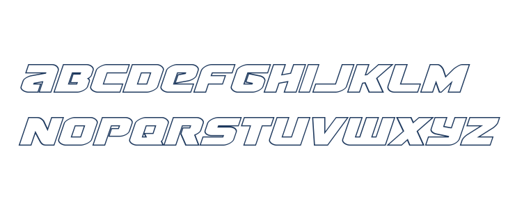 Terran Outline Italic Lowercase