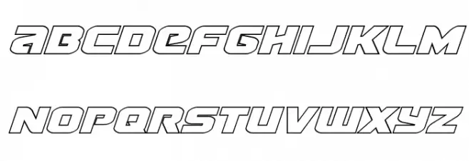 Terran Outline Italic خط أحرف صغيرة