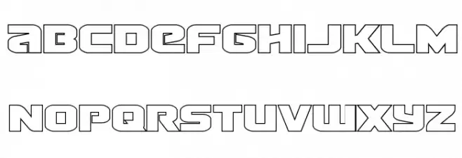 Terran Outline Regular フォント 大文字
