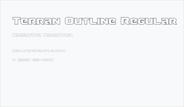 Terran Outline Regular Business Card