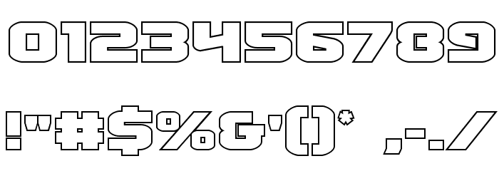 Terran Outline Font OTHER CHARS