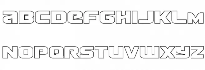 Terran Outline 字体 大写
