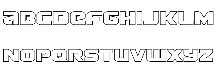 Terran Outline Font LOWERCASE