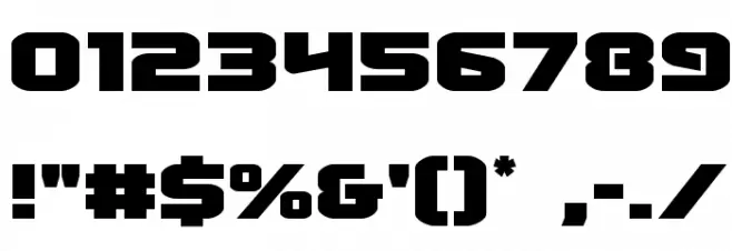 Terran Regular Font OTHER CHARS