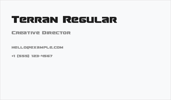 Terran Regular Business Card
