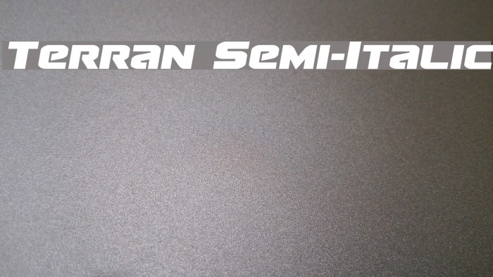 Terran Semi-Italic Font examples