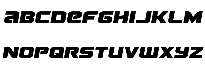 Terran Semi-Italic Font LOWERCASE