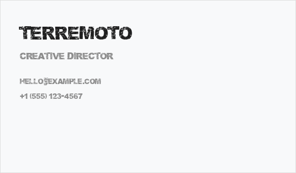 Terremoto Business Card