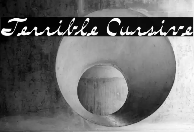 Terrible Cursive Font examples