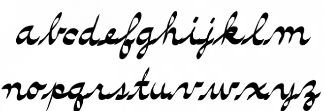 Terrible Cursive 字体 小写