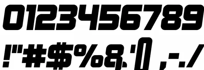 Territory Italic Font OTHER CHARS