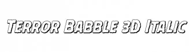 Terror Babble 3D Italic  Fuentes Gratis Descargar