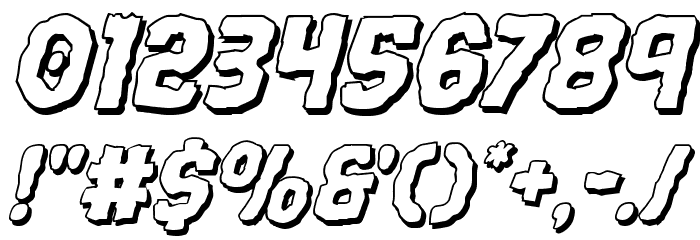Terror Babble 3D Italic Font OTHER CHARS