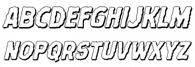 Terror Babble 3D Italic Polices MAJUSCULES