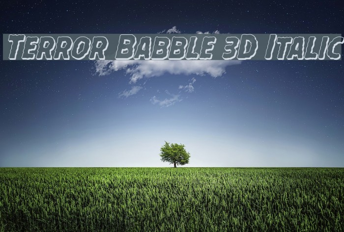 Terror Babble 3D Italic Font examples