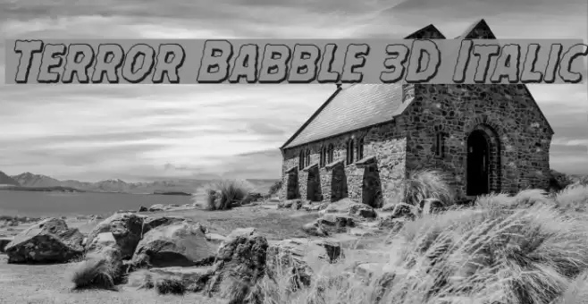 Terror Babble 3D Italic Шрифта examples