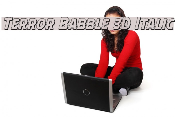 Terror Babble 3D Italic Font examples