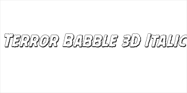 Terror Babble 3D Italic Logo