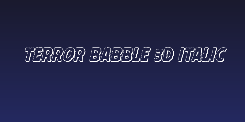 Terror Babble 3D Italic Social Header