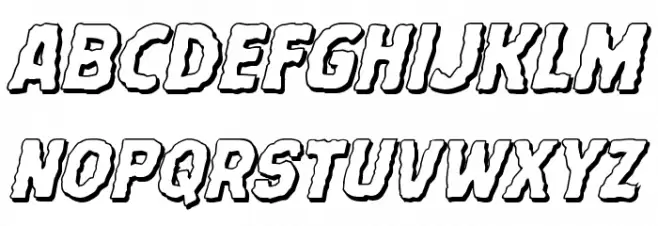 Terror Babble 3D Italic Шрифта строчной