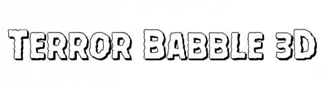 Terror Babble 3D  Fuentes Gratis Descargar