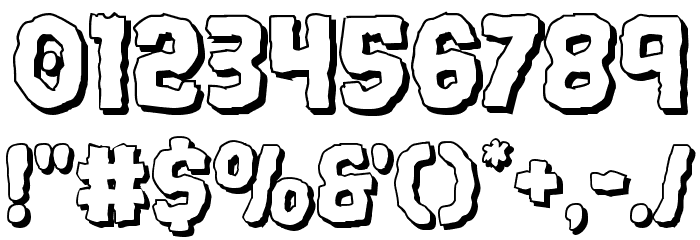 Terror Babble 3D Font OTHER CHARS