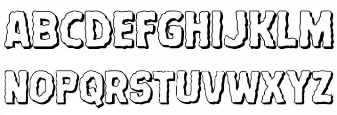 Terror Babble 3D Schriftart Groß