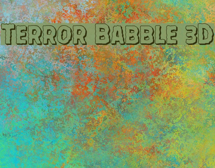 Terror Babble 3D Font examples