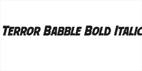 Terror Babble Bold Italic Logo