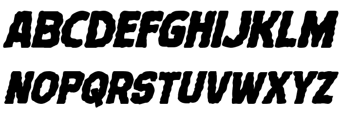 Terror Babble Bold Italic Шрифта строчной