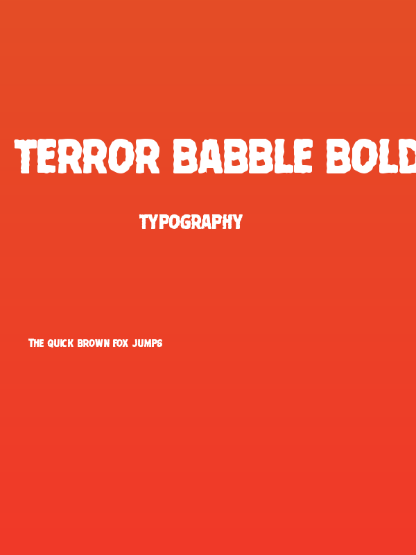 Terror Babble Bold Poster