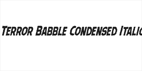 Terror Babble Condensed Italic Logo