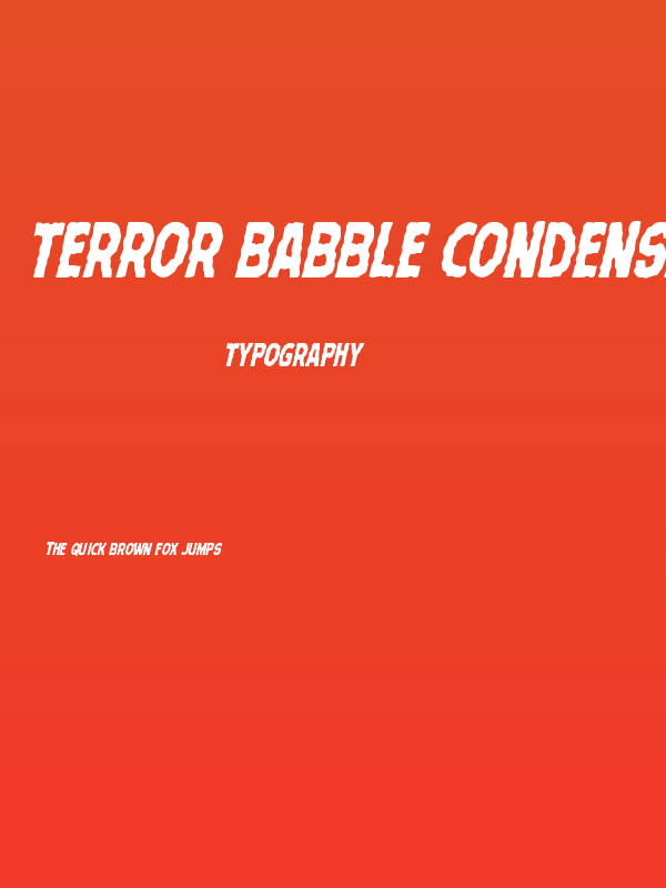 Terror Babble Condensed Italic Poster