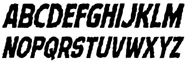 Terror Babble Condensed Italic Font LOWERCASE