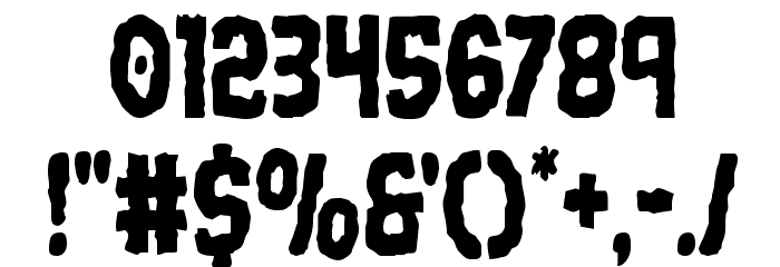 Terror Babble Condensed Font OTHER CHARS